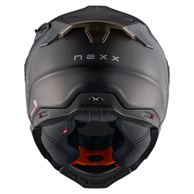 Nexx X.WST3 Zero Pro Carbon Gold Street Helmet – rear view
