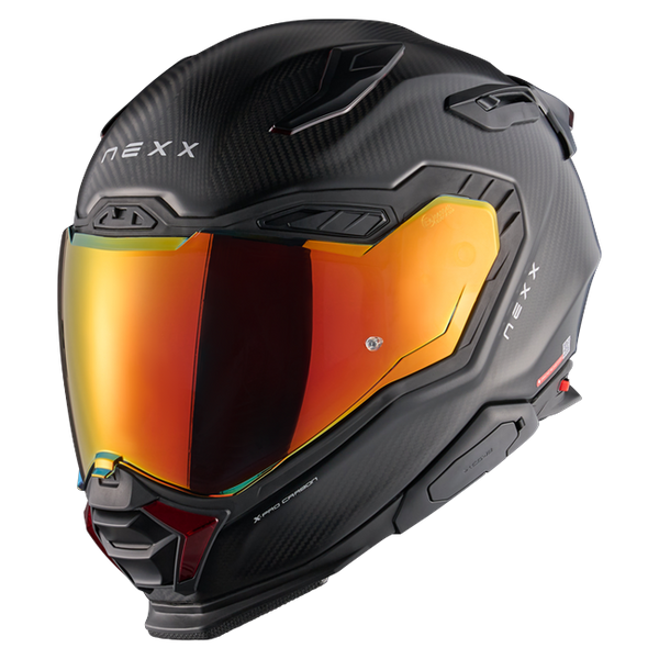 Nexx X.WST3 Zero Pro Carbon Red Street Helmet – front three-quarter view