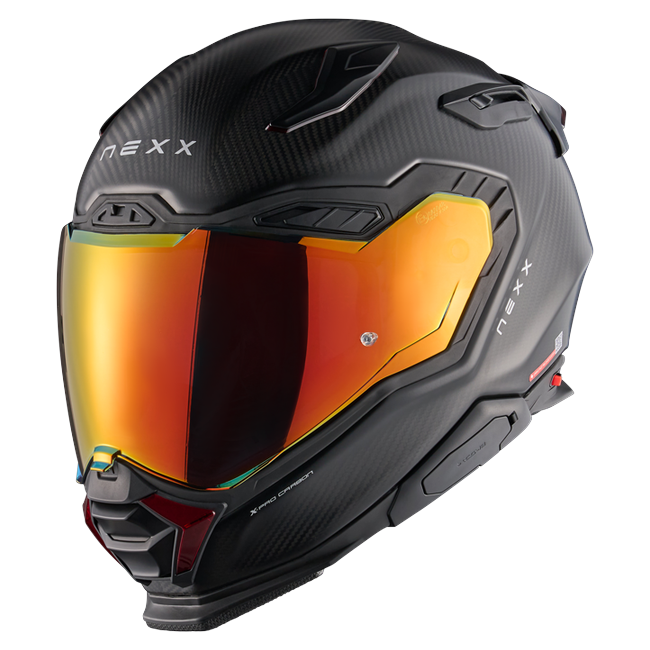 Nexx X.WST3 Zero Pro Carbon Red Street Helmet – front three-quarter view