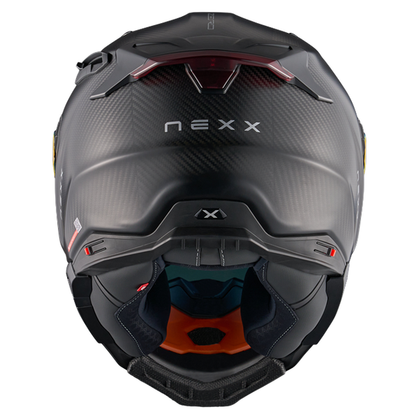 Nexx X.WST3 Zero Pro Carbon Red Street Helmet – rear view
