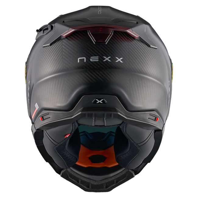 Nexx X.WST3 Zero Pro Carbon Red Street Helmet – rear view