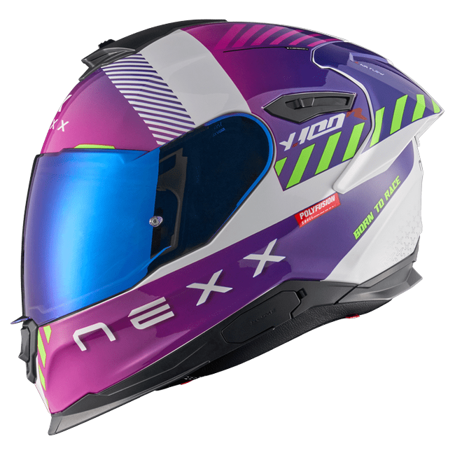Nexx Y.100R Fade Purple White Full-Face Helmet – side view