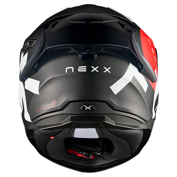 Nexx Y.100R Nippon Black MT Full-Face Helmet – rear view