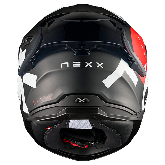 Nexx Y.100R Nippon Black MT Full-Face Helmet – rear view