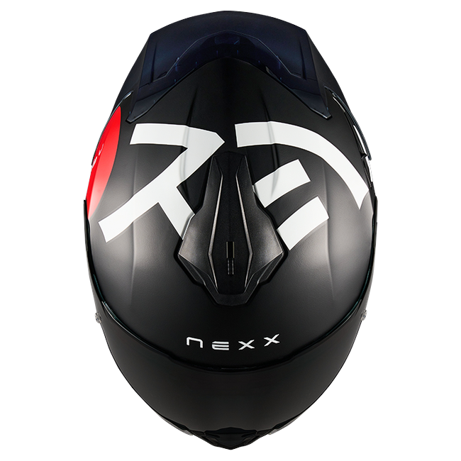 Nexx Y.100R Nippon Black MT Full-Face Helmet – top view