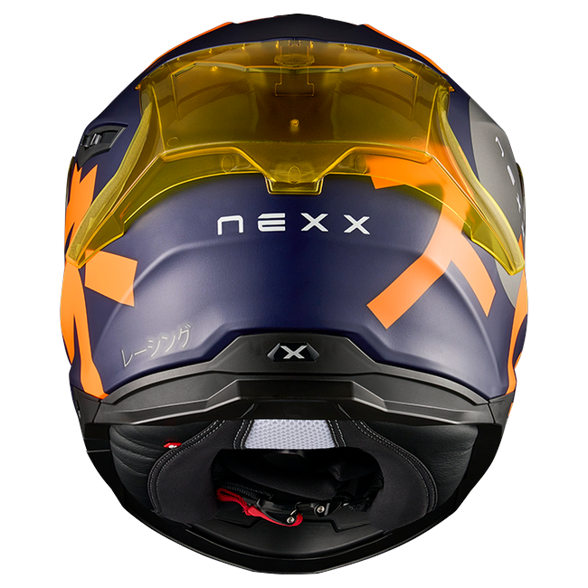 Nexx Y.100R Nippon Indigo Blue MT Full-Face Helmet – rear view