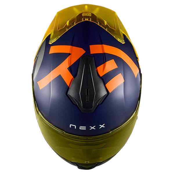 Nexx Y.100R Nippon Indigo Blue MT Full-Face Helmet – top view