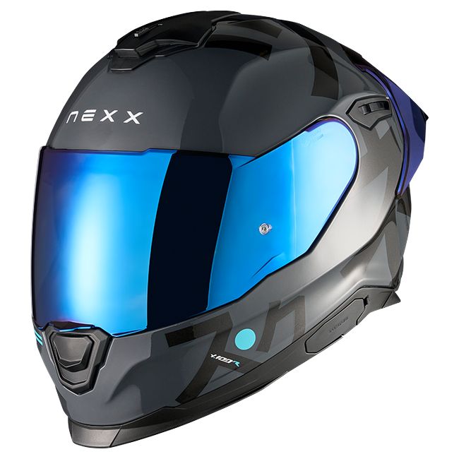 Nexx Y.100R Nippon Premium Grey Full-Face Helmet – front three-quarter view