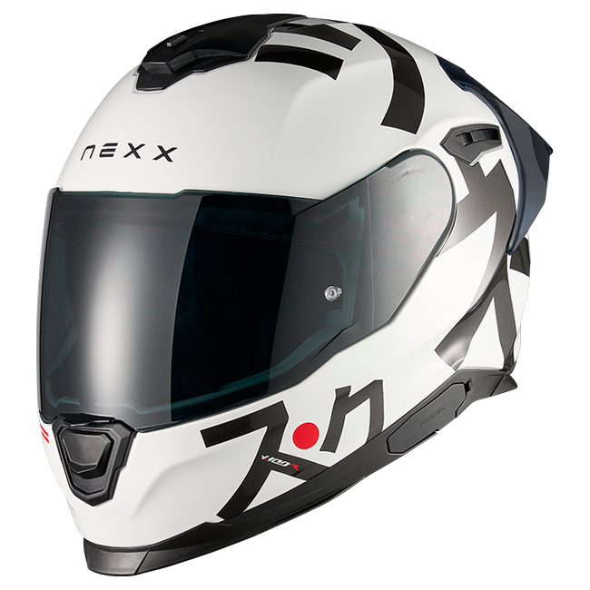 Nexx Y.100R Nippon White Full-Face Helmet – front three-quarter view