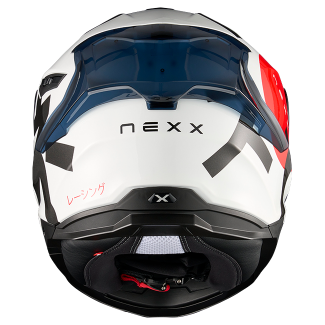 Nexx Y.100R Nippon White Full-Face Helmet – rear view