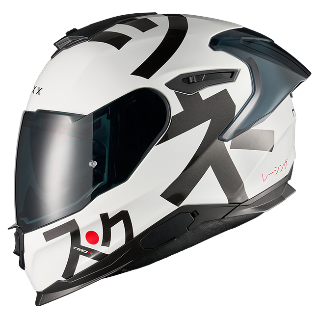 Nexx Y.100R Nippon White Full-Face Helmet – side view