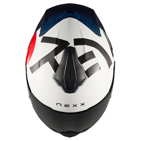Nexx Y.100R Nippon White Full-Face Helmet – top view