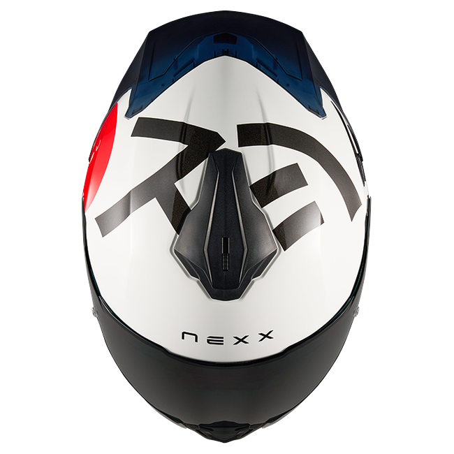 Nexx Y.100R Nippon White Full-Face Helmet – top view