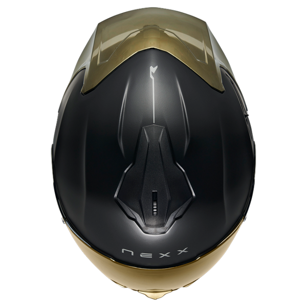 Nexx Y.100R Subsonic Black Gold Full-Face Helmet – top view