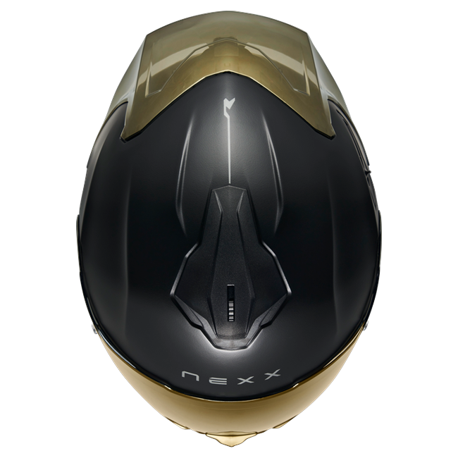 Nexx Y.100R Subsonic Black Gold Full-Face Helmet – top view