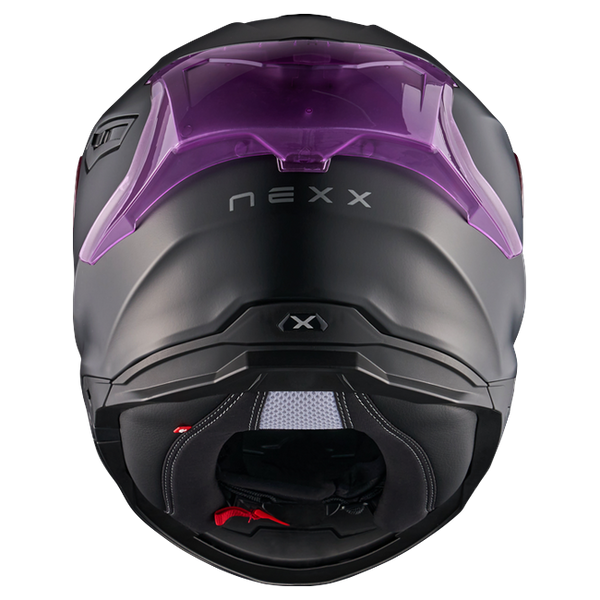 Nexx Y.100R Subsonic Black Pink MT Full-Face Helmet – rear view