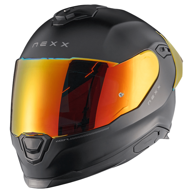 Nexx Y.100R Subsonic Black Red MT Full-Face Helmet – front three-quarter view