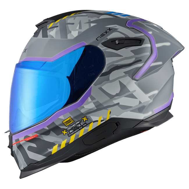 Nexx Y.100R Urbangram Nardo Grey Full-Face Helmet – side view