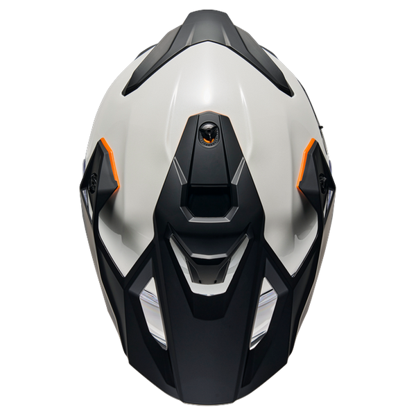 Nexx Y.TRAVL Plain White Adventure Helmet – top view