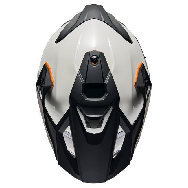 Nexx Y.TRAVL Plain White Adventure Helmet – top view