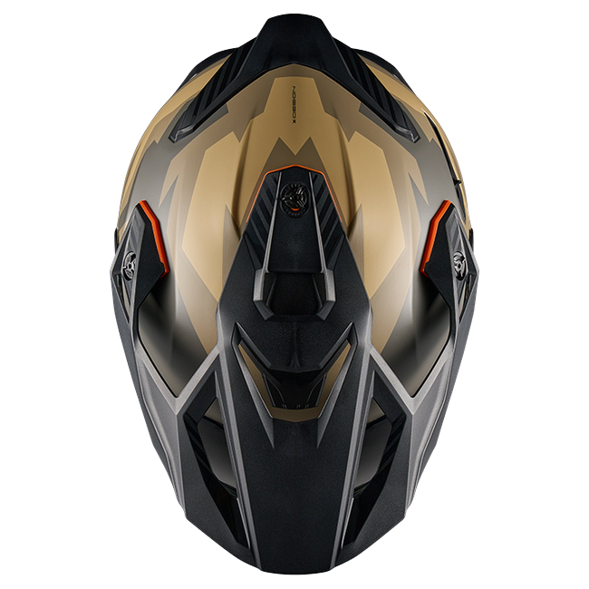 Nexx Y.TRAVL Primal Sand Grey MT Adventure Helmet – top view