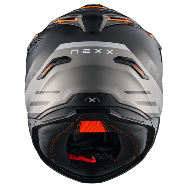 Nexx Y.TRAVL Quest Black Grey MT Adventure Helmet – rear view