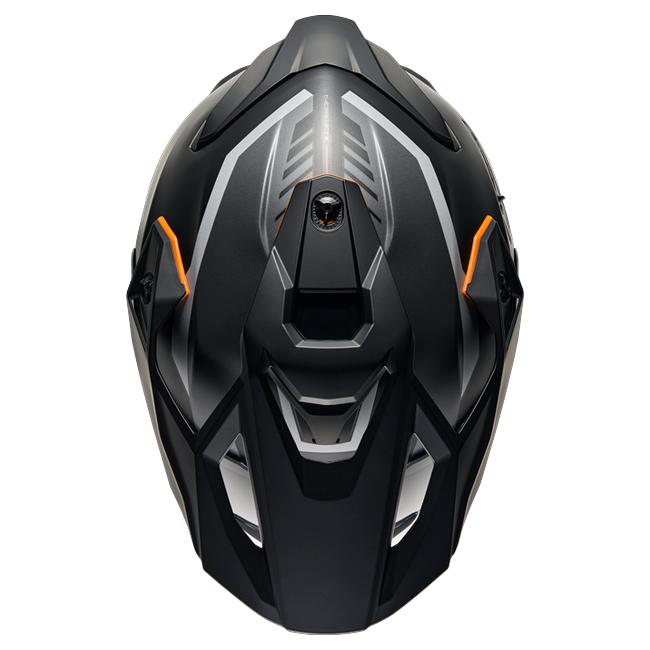 Nexx Y.TRAVL Quest Black Grey MT Adventure Helmet – top view