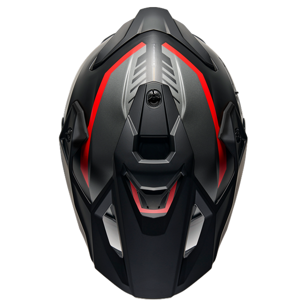 Nexx Y.TRAVL Quest Black Red MT Adventure Helmet – top view