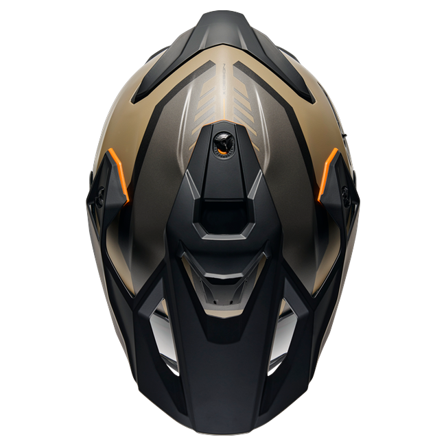 Nexx Y.TRAVL Quest Sand Grey MT Adventure Helmet – top view