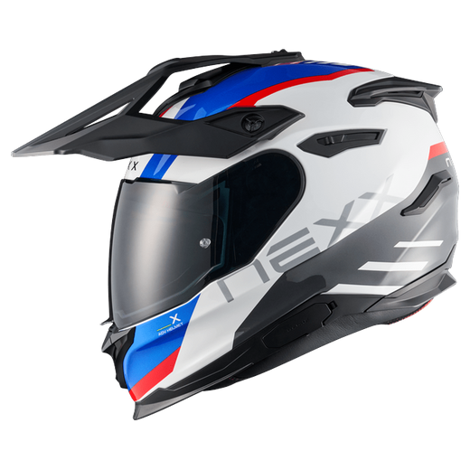 Nexx Y.TRAVL Quest White Blue Red Adventure Helmet