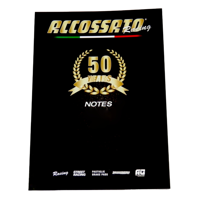 Accossato Notebook, A4, 50th Anniversary Logo