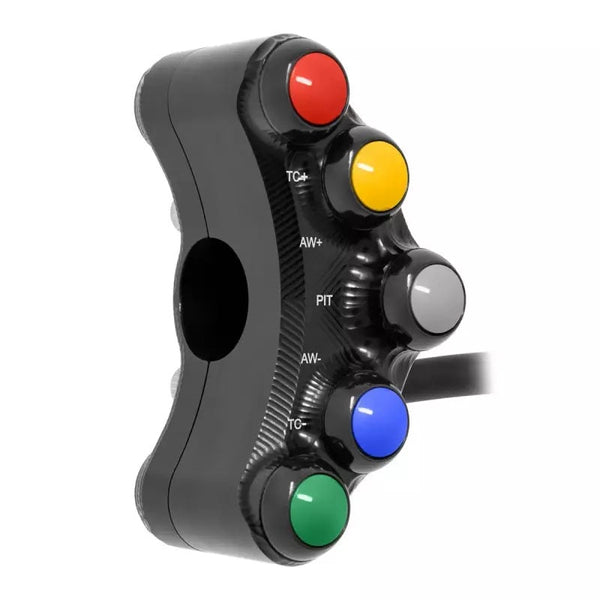 JetPrime JP PLSR 049 left race handlebar switch for Aprilia RSV4 in black finish