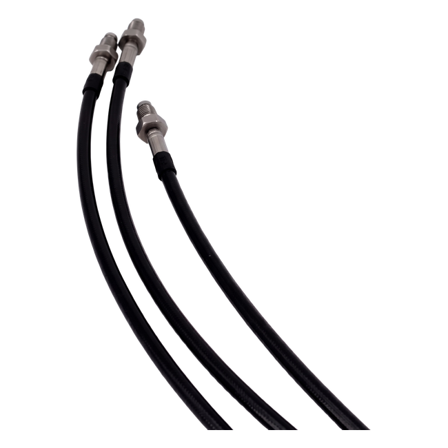 Melotti Racing RBS braided brake hoses with stainless fittings for Yamaha YZF-R6 (illustration from the RBS kit)
