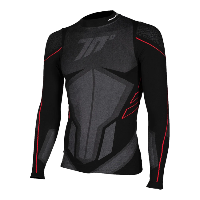 seventy degrees sd ct1 seamless carbon thermal ls base layer black grey