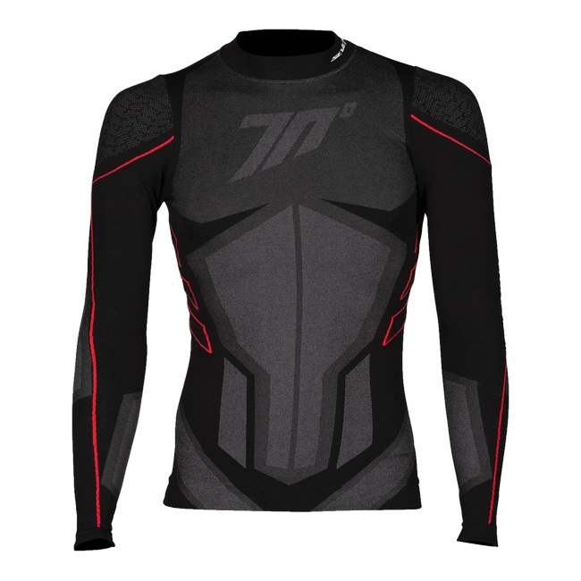 seventy degrees sd ct1 seamless carbon thermal ls base layer black grey