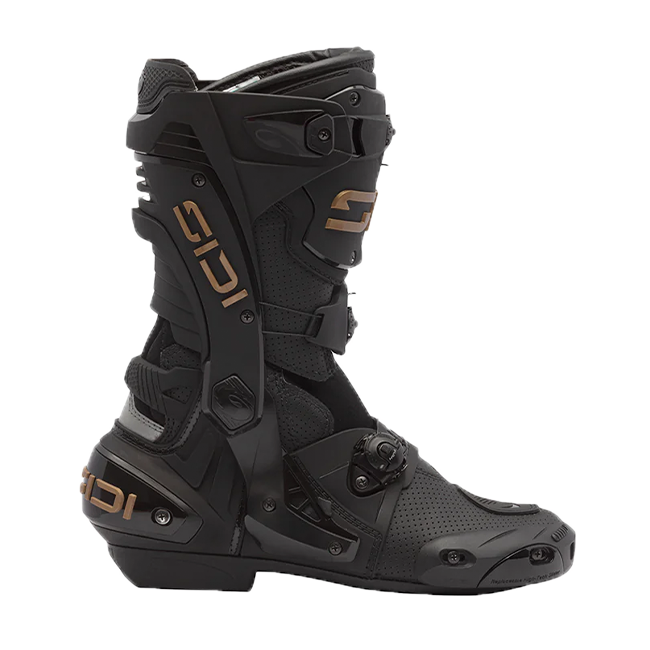Sidi Rex Air motorcycle boots in black and bronze colourway, model 191