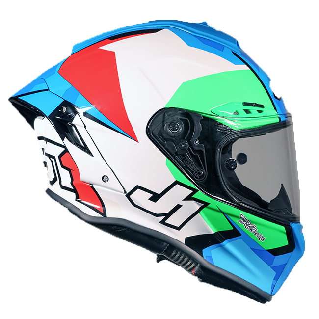Just1 J-PGRF full-face helmet in Italia graphic, multicomposite shell
