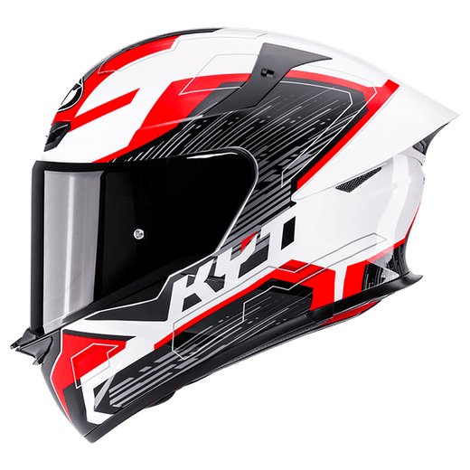 KYT TT-Revo Speeding Full-Face Helmet White / Red Y6TR0051