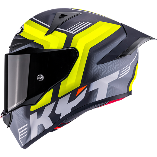KYT R1R Racing Helmet Carbon Accelerator Yellow Y6R10010