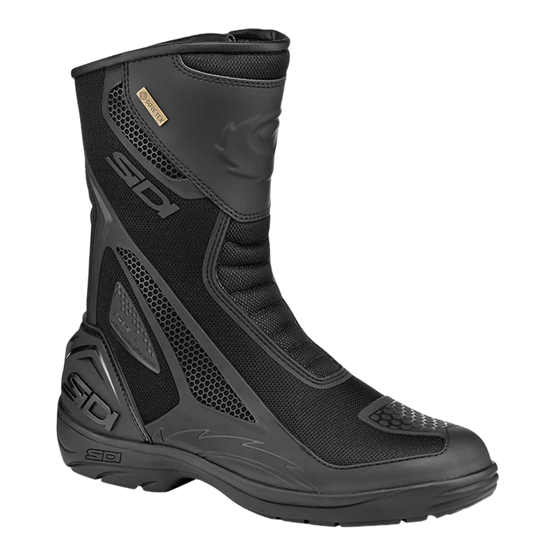 Sidi Aria Gore Motorcycle Boots Black 102, three-quarter view