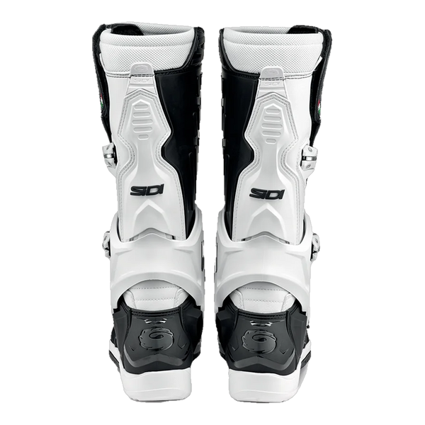 Sidi Crossair Motorcycle Boots White/Black 104, rear view
