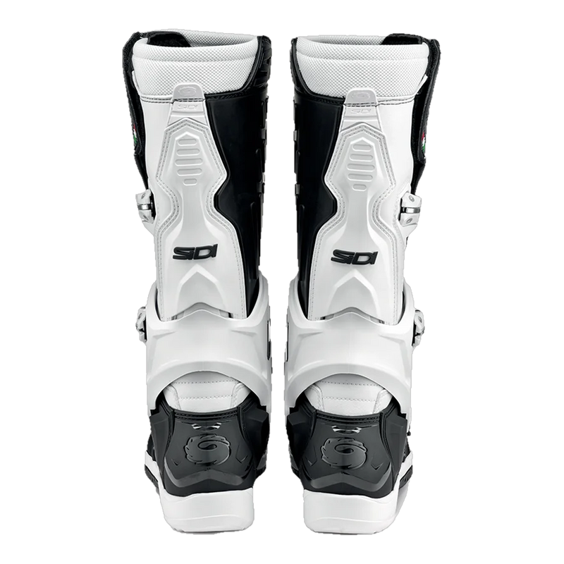 Sidi Crossair Motorcycle Boots White/Black 104, rear view