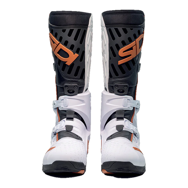 Sidi Crossair Motorcycle Boots White/Bronze/Black 386, front view
