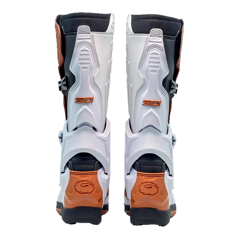 Sidi Crossair Motorcycle Boots White/Bronze/Black 386, rear view
