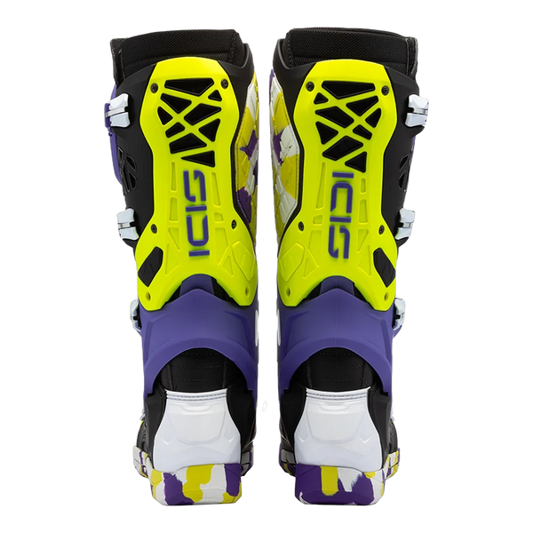 Sidi Crossair X motorcycle boots Black/Violet, rear view
