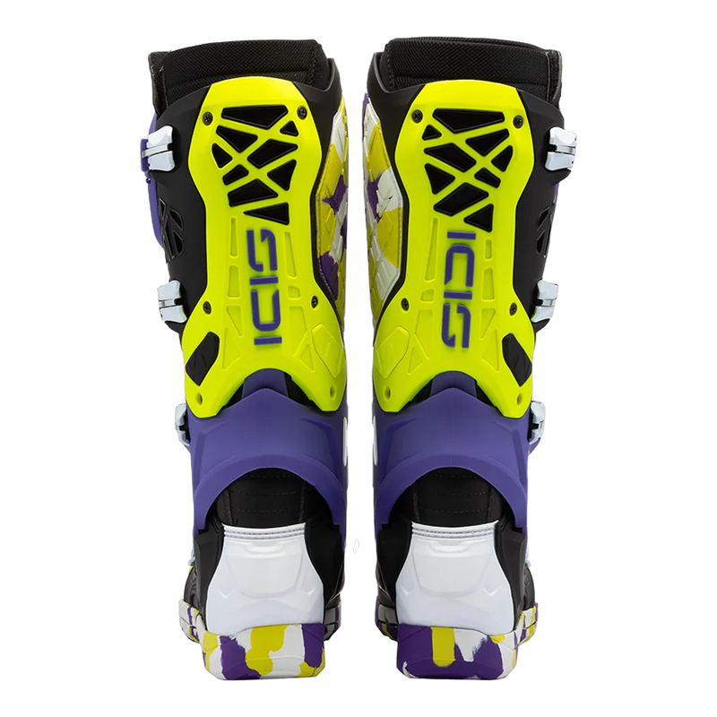 Sidi Crossair X motorcycle boots Black/Violet, rear view
