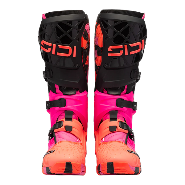 Sidi Crossair X motorcycle boots Messy Coral, front view