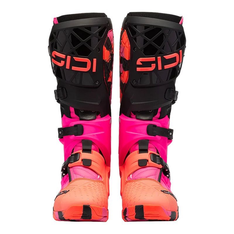 Sidi Crossair X motorcycle boots Messy Coral, front view