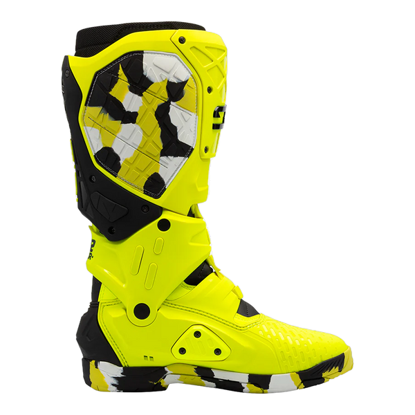 Sidi Crossair X motorcycle boots RACR001 Fluo Yellow, side profile