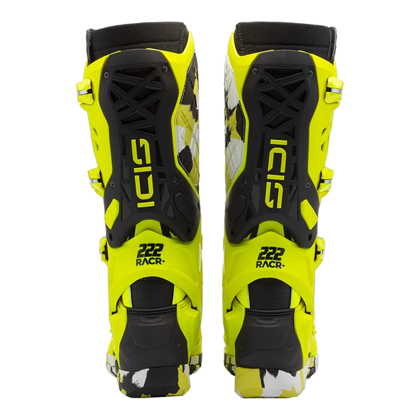 Sidi Crossair X motorcycle boots RACR001 Fluo Yellow, rear view
